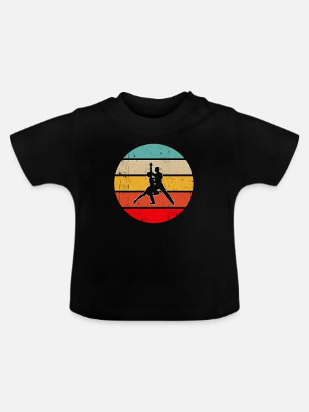 Tanzen Retro - Baby Bio-T-Shirt mit Rundhals - Schwarz