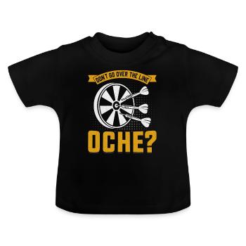 Sport Wettkampf-Dreier-Dartscheibe Dart-Werfer - Baby Bio-T-Shirt mit Rundhals - Schwarz - Vorne