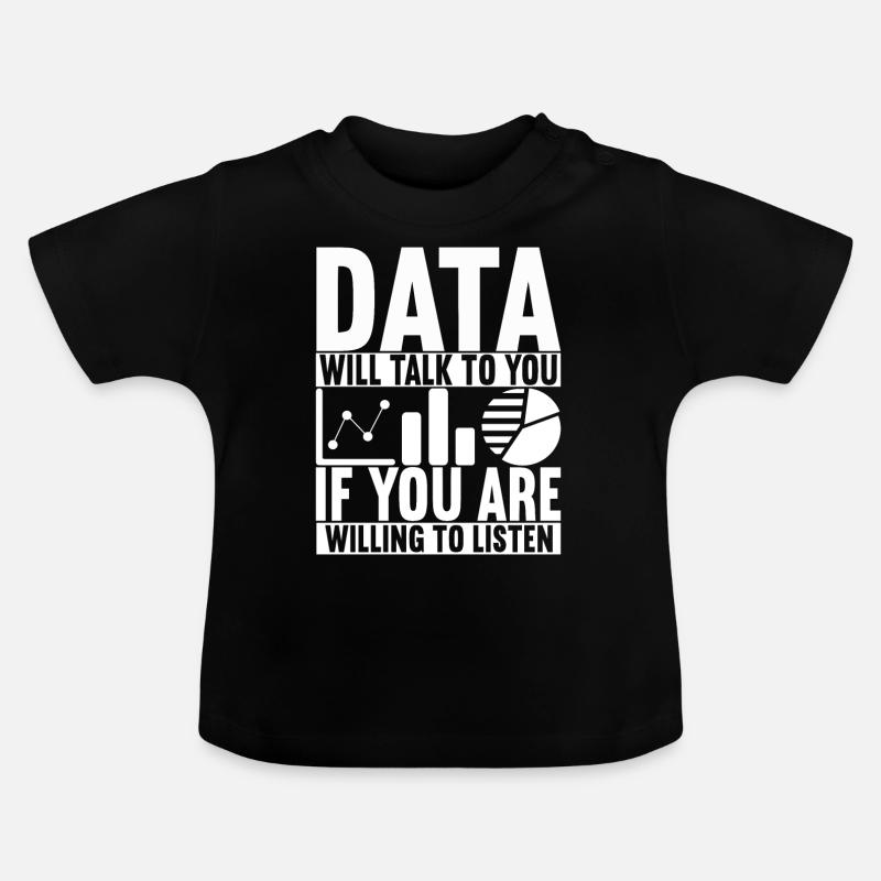 Data Scientist Data Analyst - Baby Bio-T-Shirt mit Rundhals - Schwarz