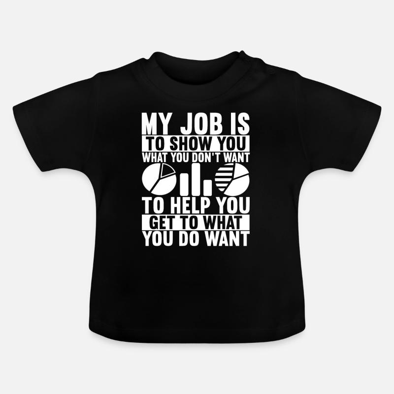 Data Scientist Data Analyst - Baby Bio-T-Shirt mit Rundhals - Schwarz