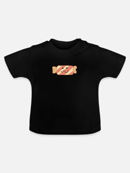 Kawaii Candy - Baby Bio-T-Shirt mit Rundhals - Schwarz