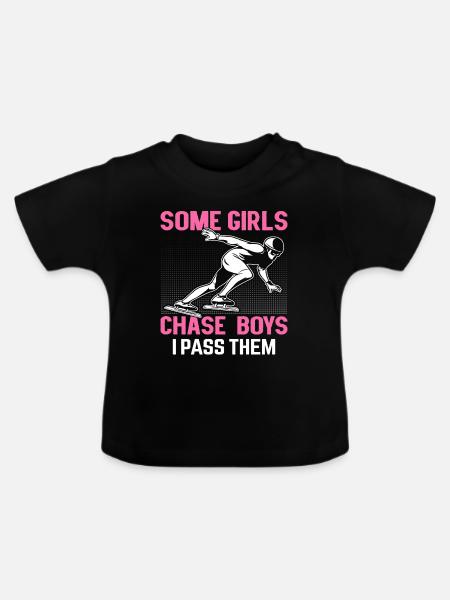 Schlittenhundeschlittenfahrt Schlittenhunderennen - Baby Bio-T-Shirt mit Rundhals - Schwarz