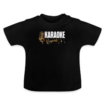 Voice Coach Gesangsmusik Sängerin Karaoke Queen - Baby Bio-T-Shirt mit Rundhals - Schwarz - Vorne