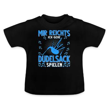 Dudelsack Musikverein Sackpfeifer Musiker - Baby Bio-T-Shirt mit Rundhals - Schwarz - Vorne