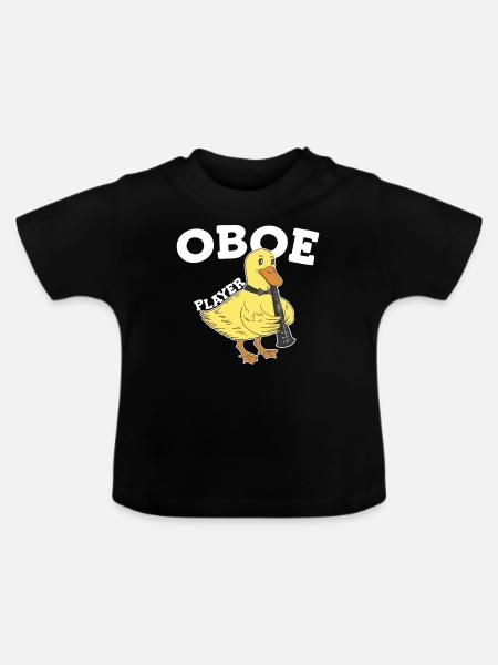 Oboe Musiker - Baby Bio-T-Shirt mit Rundhals - Schwarz