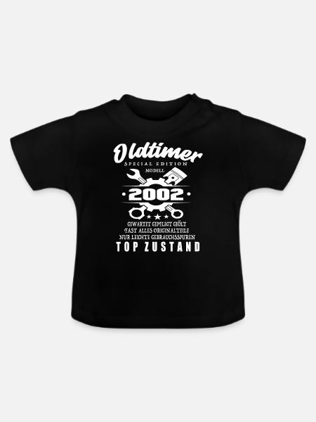 Oldtimer Special Edition Modell 2002 - Baby Bio-T-Shirt mit Rundhals - Schwarz