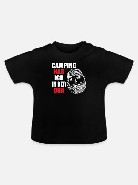 Camper Geschenkidee Camping - Baby Bio-T-Shirt mit Rundhals - Schwarz