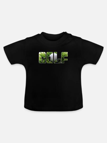 Golf - Baby Bio-T-Shirt mit Rundhals - Schwarz