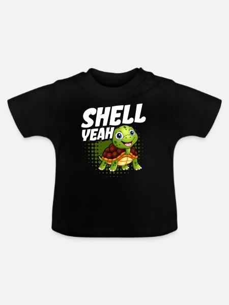 Shell Yeah - Baby Bio-T-Shirt mit Rundhals - Schwarz