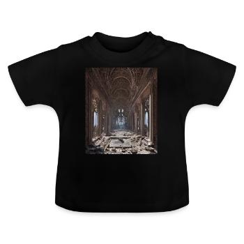 Griechische Mythology Tempel Ruinen Griechenland - Baby Bio-T-Shirt mit Rundhals - Schwarz - Vorne