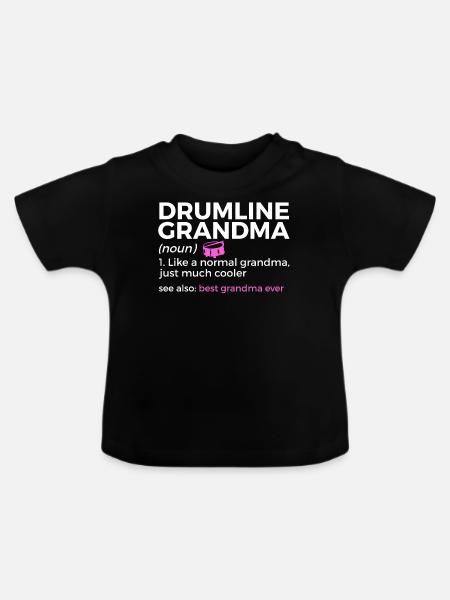 Drumline Trommeln Geschenk - Baby Bio-T-Shirt mit Rundhals - Schwarz