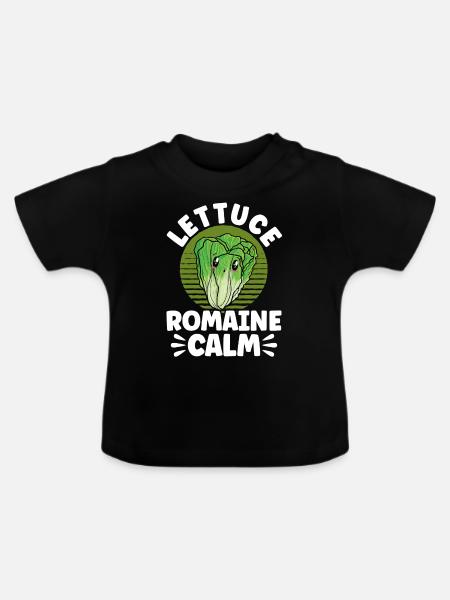 Lettuce Romaine Calm - Baby Bio-T-Shirt mit Rundhals - Schwarz