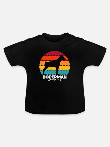 Dobermann - Baby Bio-T-Shirt mit Rundhals - Schwarz