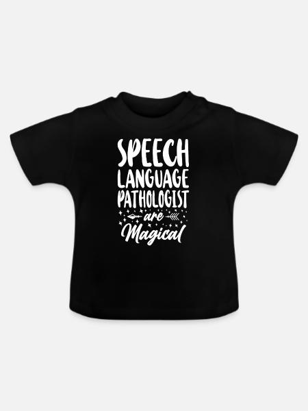 Speech Therapist Therapy Assistant - Baby Bio-T-Shirt mit Rundhals - Schwarz