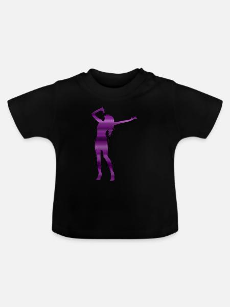 Sängerin - Baby Bio-T-Shirt mit Rundhals - Schwarz