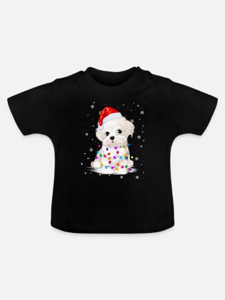 Welpe - Baby Bio-T-Shirt mit Rundhals - Schwarz