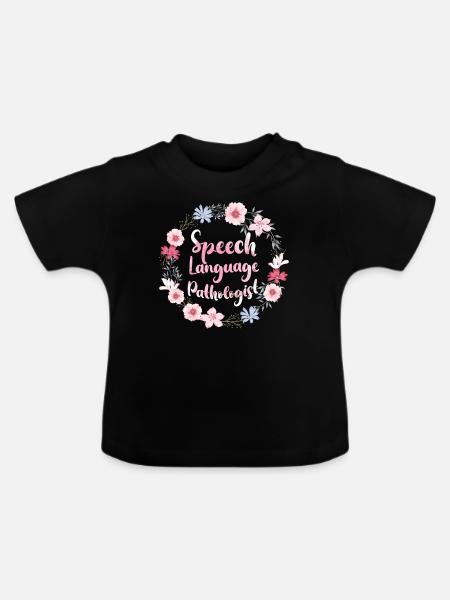 Speech Therapist Therapy Assistant - Baby Bio-T-Shirt mit Rundhals - Schwarz