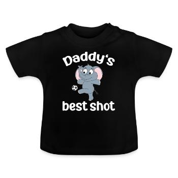 Naissance de la progéniture de la fête de bébé de papa - T-shirt bio col rond Bébé - noir - Devant