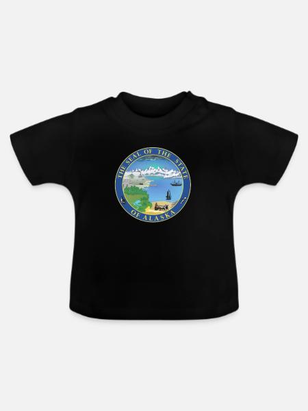 Alaska - Baby Bio-T-Shirt mit Rundhals - Schwarz