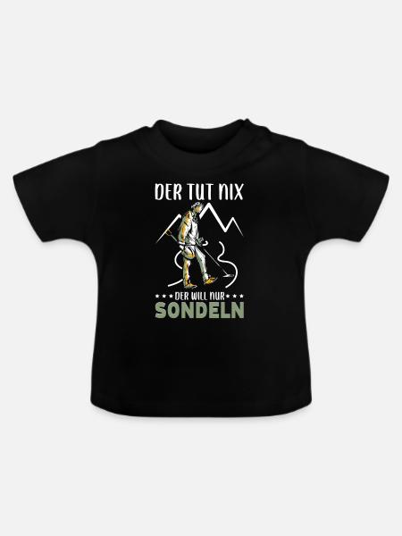 Sondeln - Baby Bio-T-Shirt mit Rundhals - Schwarz