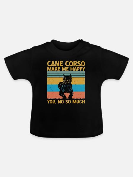 Cane Corso - Baby Bio-T-Shirt mit Rundhals - Schwarz