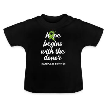 Kidney donor - Baby Organic T-Shirt with Round Neck - black - Front