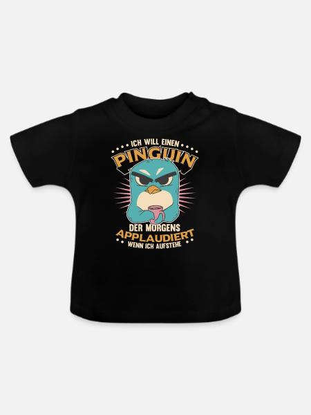 Sarkasmus für Langschläfer - Baby Bio-T-Shirt mit Rundhals - Schwarz
