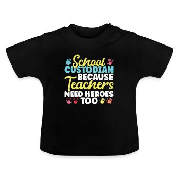 School officials - Baby Organic T-Shirt with Round Neck - black - Front