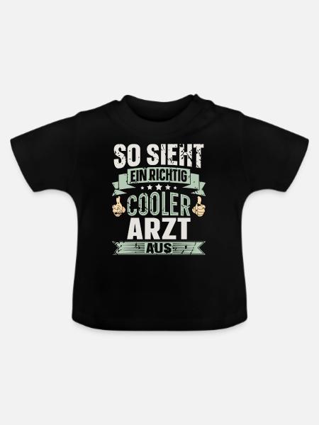 Arzt - Baby Bio-T-Shirt mit Rundhals - Schwarz