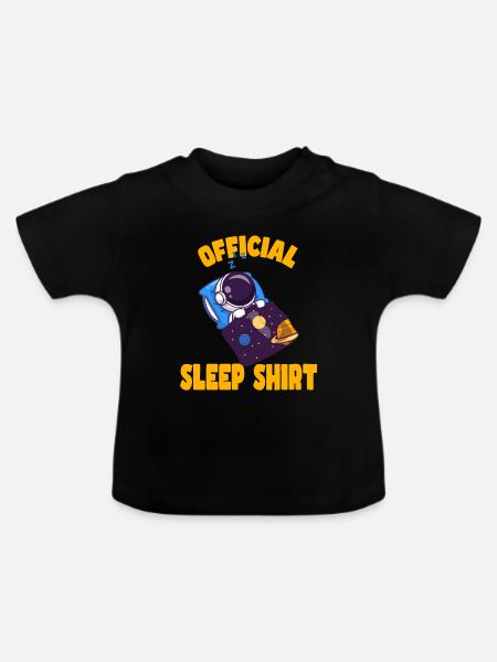 Gute Nacht - Baby Bio-T-Shirt mit Rundhals - Schwarz