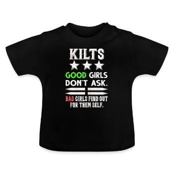 Cornemuse Kilt Écossais Beat Cornemuse - T-shirt bio col rond Bébé - noir - Devant