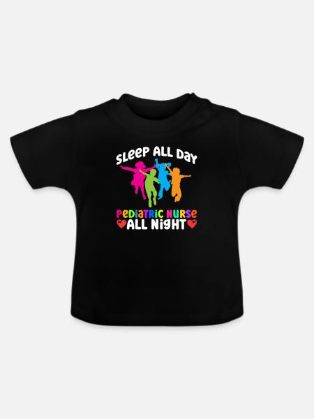 Kinder Krankenschwester Säugling Pädiatrie - Baby Bio-T-Shirt mit Rundhals - Schwarz