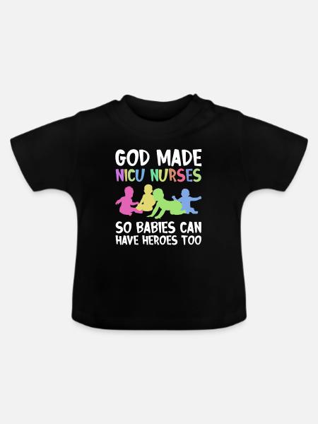 Kinder Krankenschwester Säugling Pädiatrie - Baby Bio-T-Shirt mit Rundhals - Schwarz