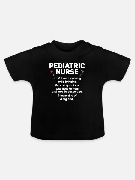 Kinderkrankenschwester - Baby Bio-T-Shirt mit Rundhals - Schwarz