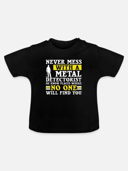 Metalldetektor - Baby Bio-T-Shirt mit Rundhals - Schwarz