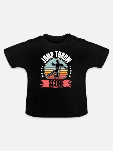 Handball Handballer - Baby Bio-T-Shirt mit Rundhals - Schwarz
