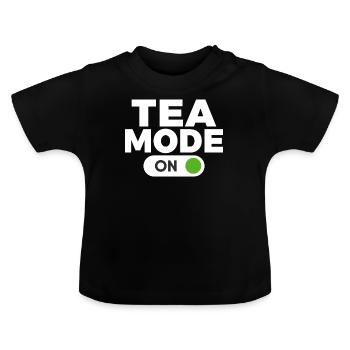 Teeliebhaber Geschenke - Baby Bio-T-Shirt mit Rundhals - Schwarz - Vorne