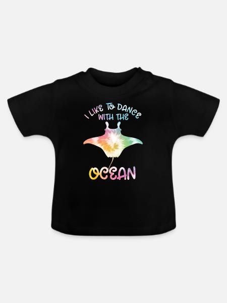 Stachelrochen - Baby Bio-T-Shirt mit Rundhals - Schwarz