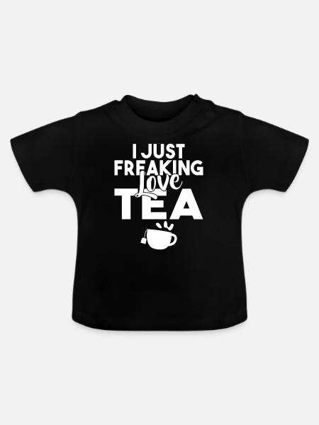 Teeliebhaber Geschenke - Baby Bio-T-Shirt mit Rundhals - Schwarz