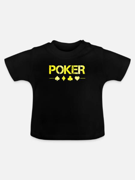 Poker - Baby Bio-T-Shirt mit Rundhals - Schwarz
