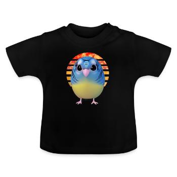 Vögel beobachten Vogel - Baby Bio-T-Shirt mit Rundhals - Schwarz - Vorne