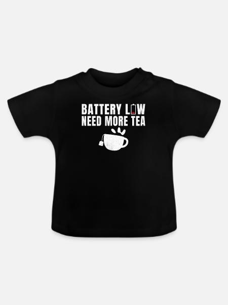 Teeliebhaber Geschenke - Baby Bio-T-Shirt mit Rundhals - Schwarz