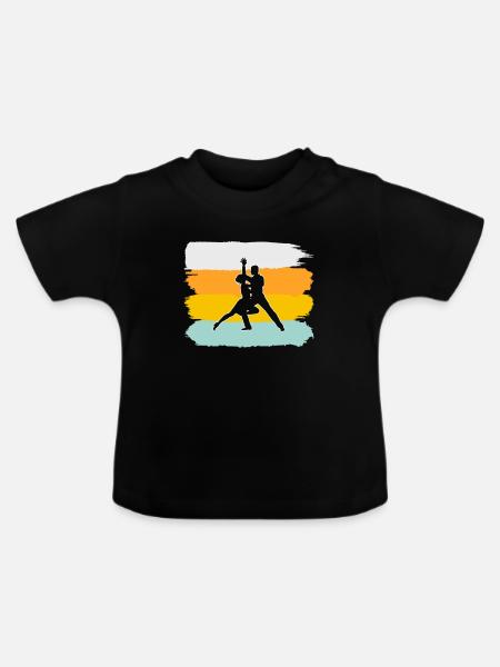 Tanzen Retro - Baby Bio-T-Shirt mit Rundhals - Schwarz