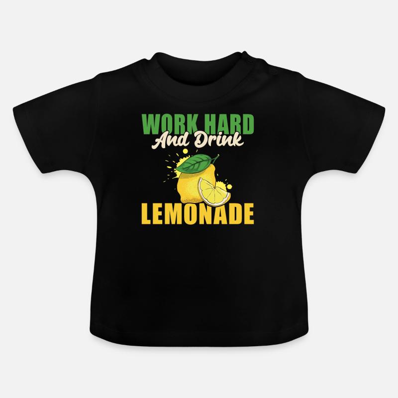Idées cadeaux de limonade - T-shirt bio col rond Bébé - noir