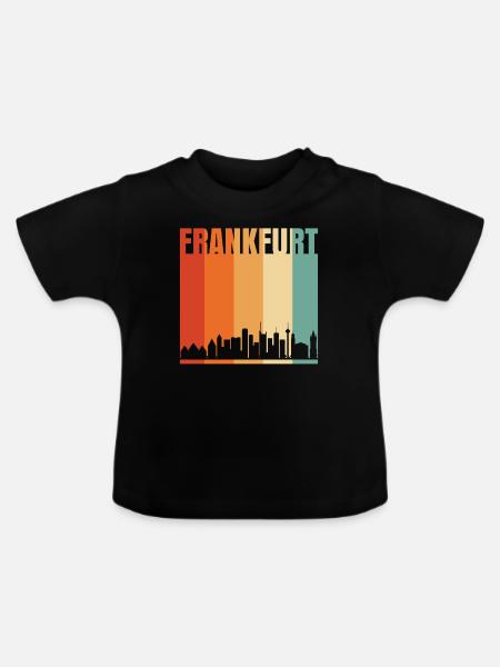 Frankfurt - Baby Bio-T-Shirt mit Rundhals - Schwarz