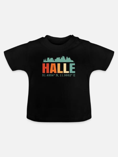 Halle - Baby Bio-T-Shirt mit Rundhals - Schwarz