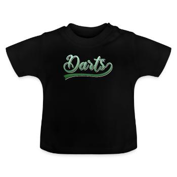 Darts - Baby Bio-T-Shirt mit Rundhals - Schwarz - Vorne