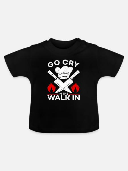 Lustiges Geschenk Küchenchef - Baby Bio-T-Shirt mit Rundhals - Schwarz