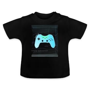 Digital Controller - Baby Organic T-Shirt with Round Neck - black - Front