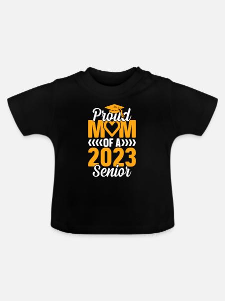 Lustige Stolze Mutter Eines Abschlussgeschenks - Baby Bio-T-Shirt mit Rundhals - Schwarz